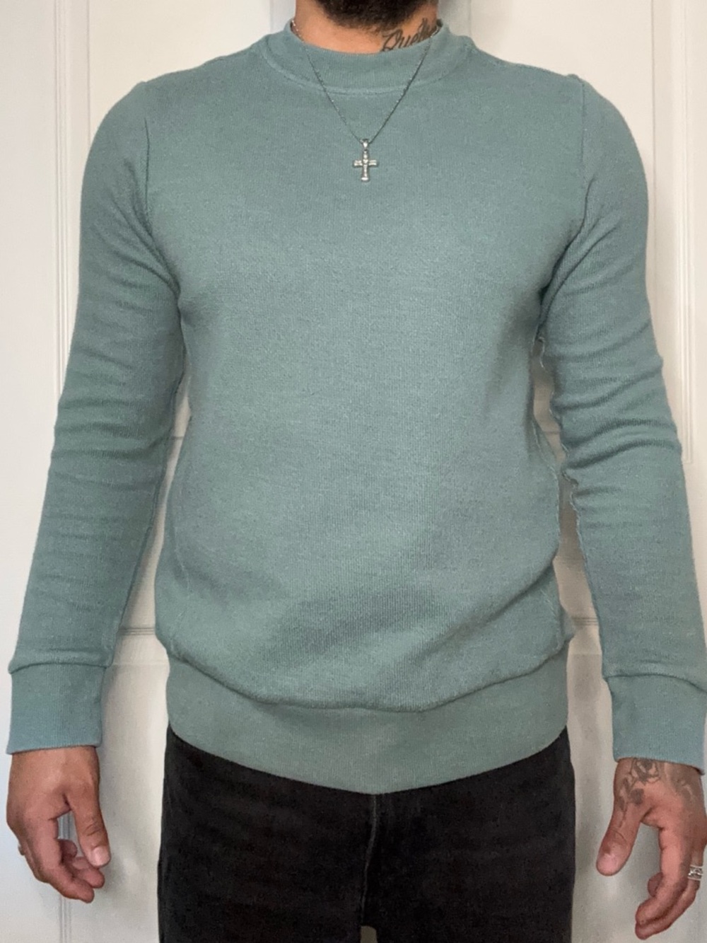 all in motion Men's Crewneck Sweater in Sage Green